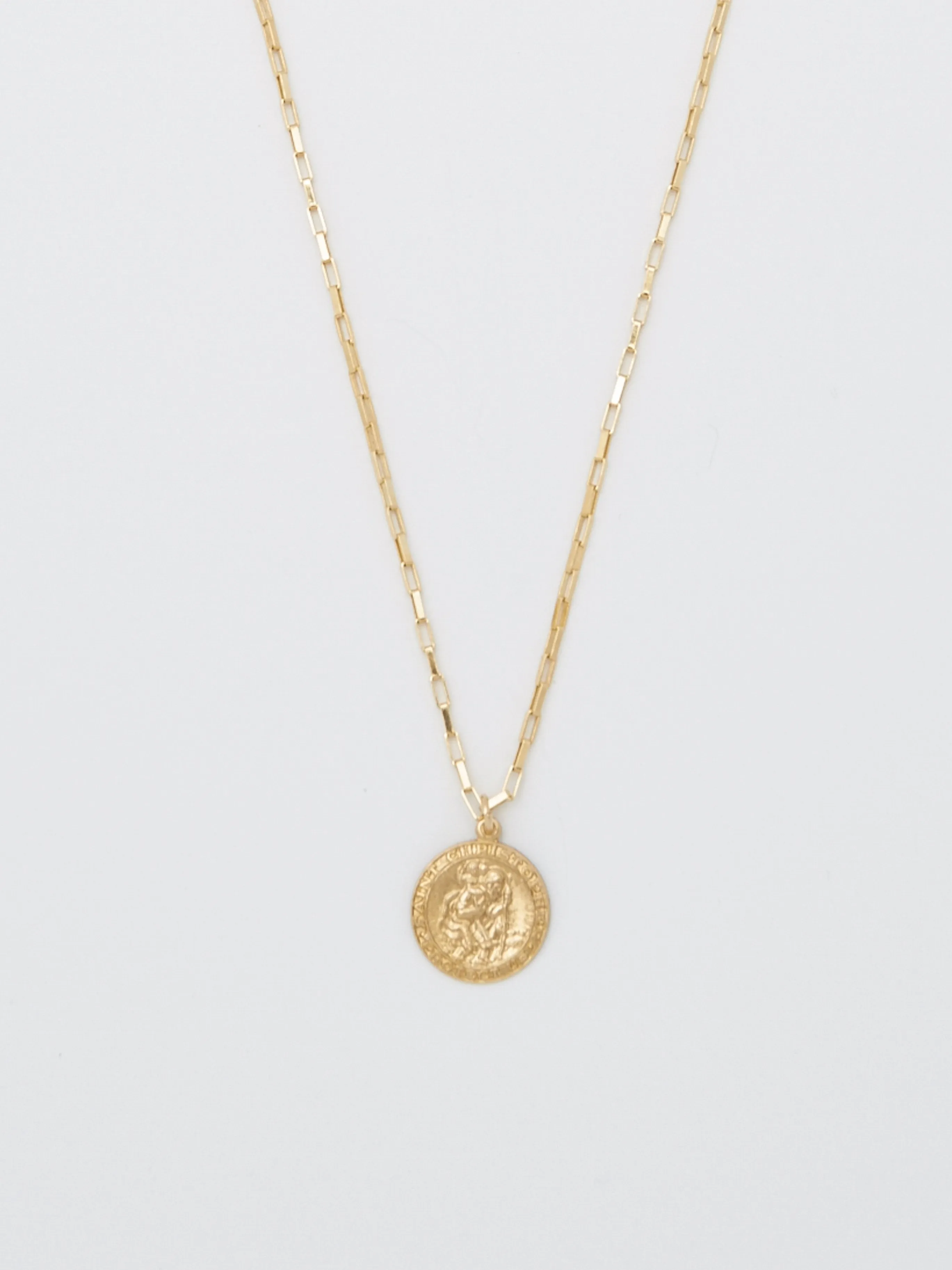 Saint Christopher Box Chain Necklace