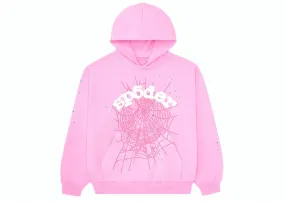 Sp5der - OG Web Hoodie - Light Pink