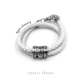 White Family Leather bracelet