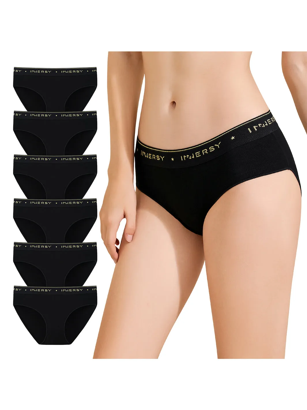 Women's Cotton Hipster Bikini Panties 6-Pack